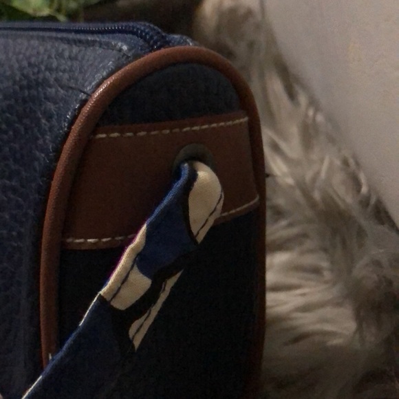 Vntg Esprit Crossbody With One of a kind DIY Vera Bradley Strap-8x5-Navy/Brown - Picture 5 of 14